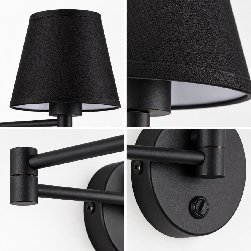 BRILAGI - Zidna lampa NUBILA 1xE27/15W/230V crna