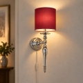 BRILAGI - Zidna lampa NUBILA 1xE27/60W/230V sjajni krom/pompejska crvena