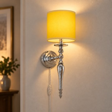 BRILAGI - Zidna lampa NUBILA 1xE27/60W/230V sjajni krom/žuta
