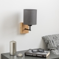 Brilagi - Zidna lampa NUBILA WOOD 1xE27/25W/230V hrast/antracit