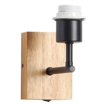 Brilagi - Zidna lampa NUBILA WOOD 1xE27/25W/230V hrast/crna