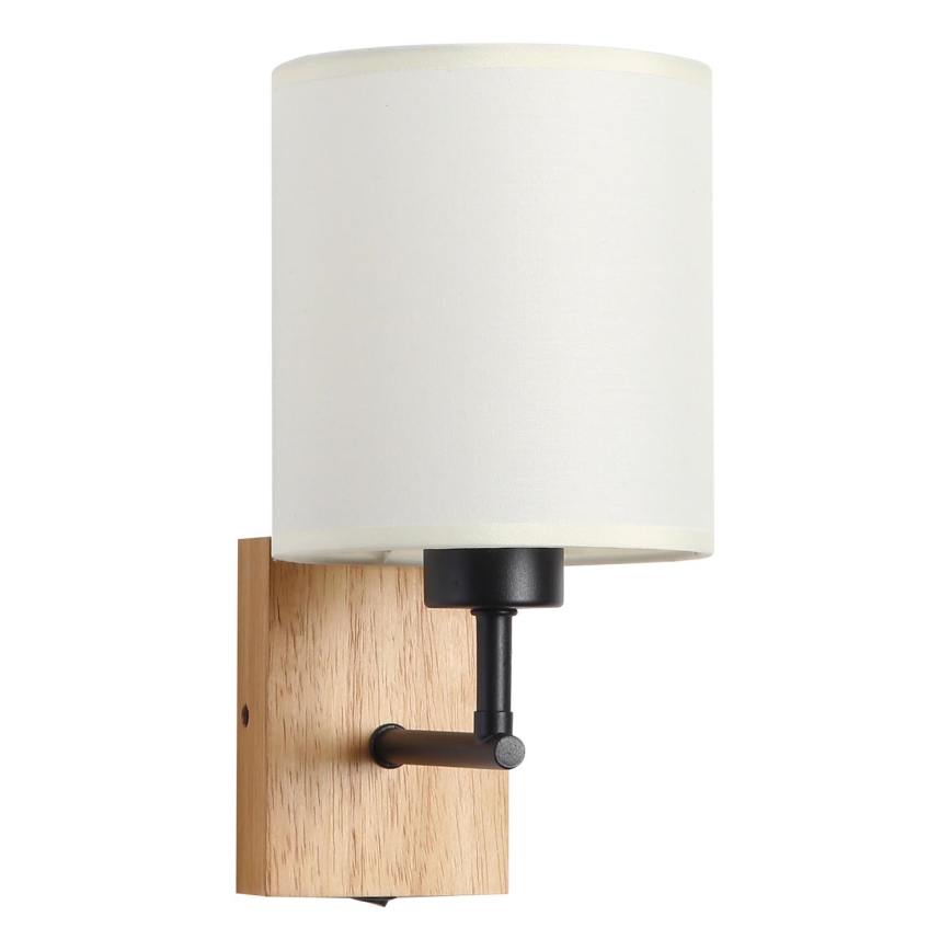 Brilagi - Zidna lampa NUBILA WOOD 1xE27/25W/230V hrast/crna/krem