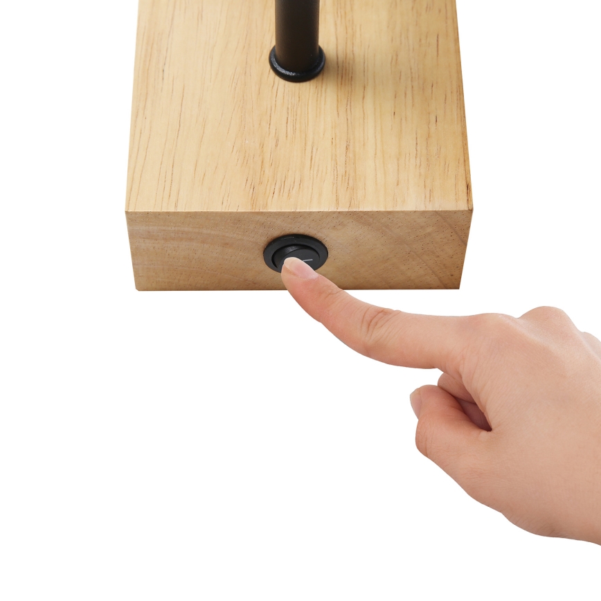 Brilagi - Zidna lampa NUBILA WOOD 1xE27/25W/230V hrast/crna/krem