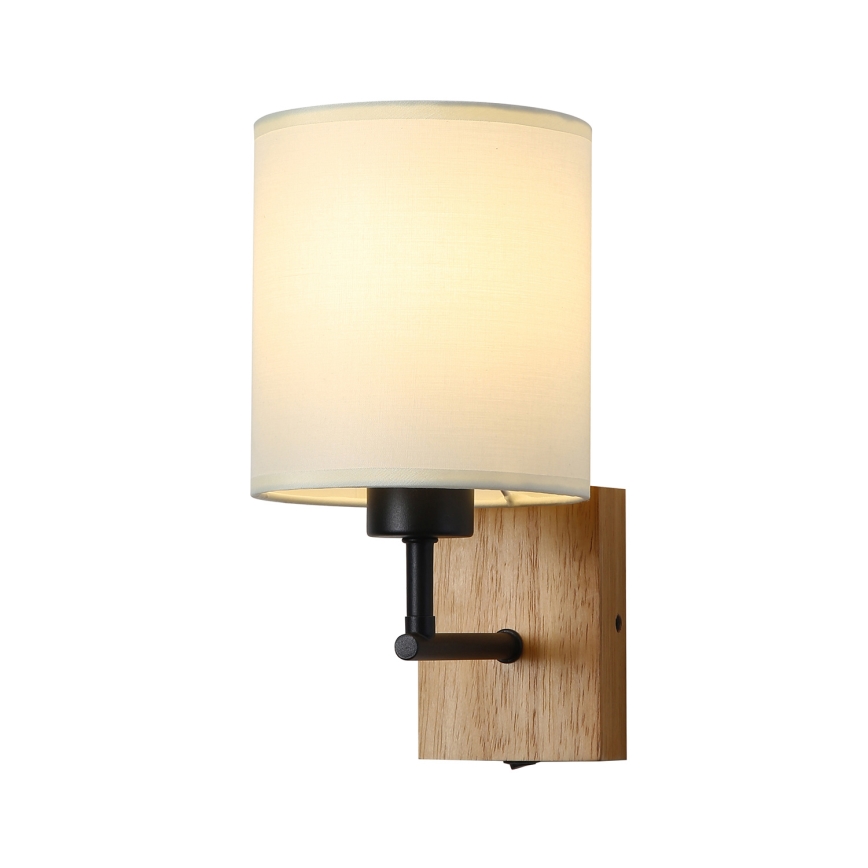Brilagi - Zidna lampa NUBILA WOOD 1xE27/25W/230V hrast/crna/krem