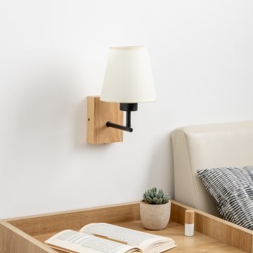 Brilagi - Zidna lampa NUBILA WOOD 1xE27/25W/230V hrast/krem