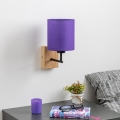 Brilagi - Zidna lampa NUBILA WOOD 1xE27/25W/230V hrast/ljubičasta