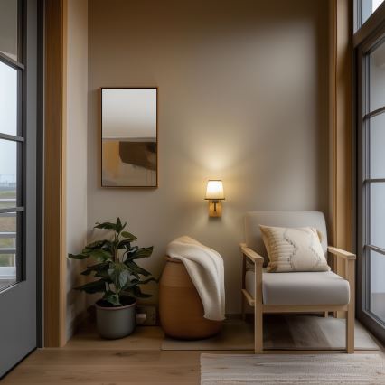 Brilagi - Zidna lampa NUBILA WOOD 1xE27/25W/230V hrast/smeđa