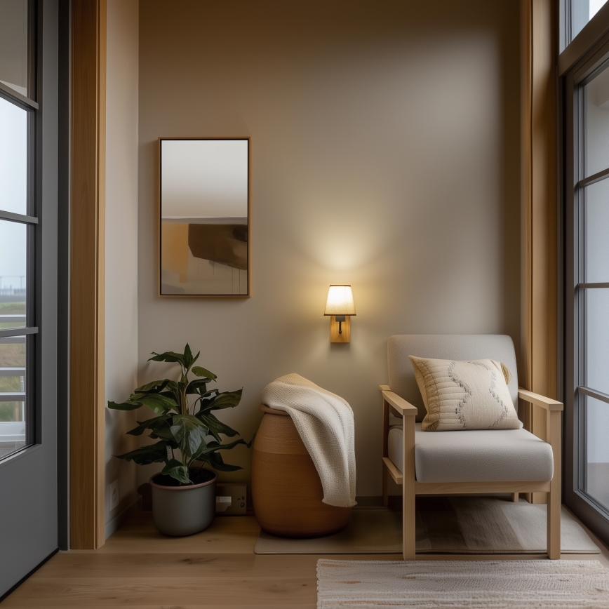Brilagi - Zidna lampa NUBILA WOOD 1xE27/25W/230V hrast/smeđa