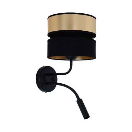 Brilagi - Zidna lampa ROYAL 1xE27/15W/230V + 1xG9/3W crna/zlatna