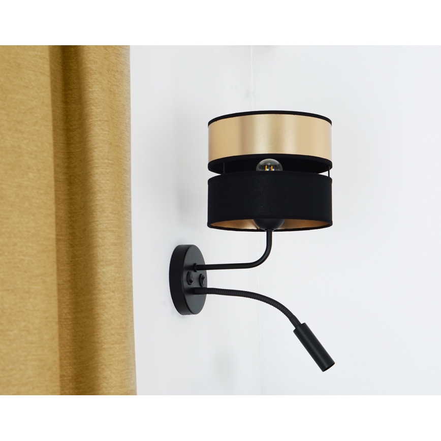 Brilagi - Zidna lampa ROYAL 1xE27/15W/230V + 1xG9/3W crna/zlatna