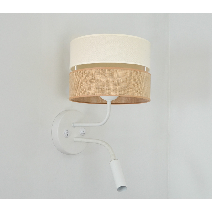 Brilagi - Zidna lampa ROYAL YUTE 1xE27/15W/230V + 1xG9/6W bež/krem/bijela