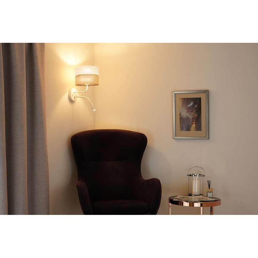 Brilagi - Zidna lampa ROYAL YUTE 1xE27/15W/230V + 1xG9/6W bež/krem/bijela