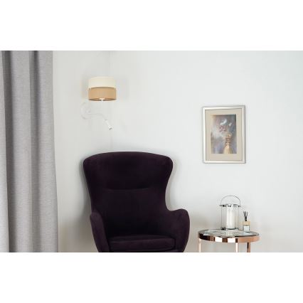 Brilagi - Zidna lampa ROYAL YUTE 1xE27/15W/230V + 1xG9/6W bež/krem/bijela