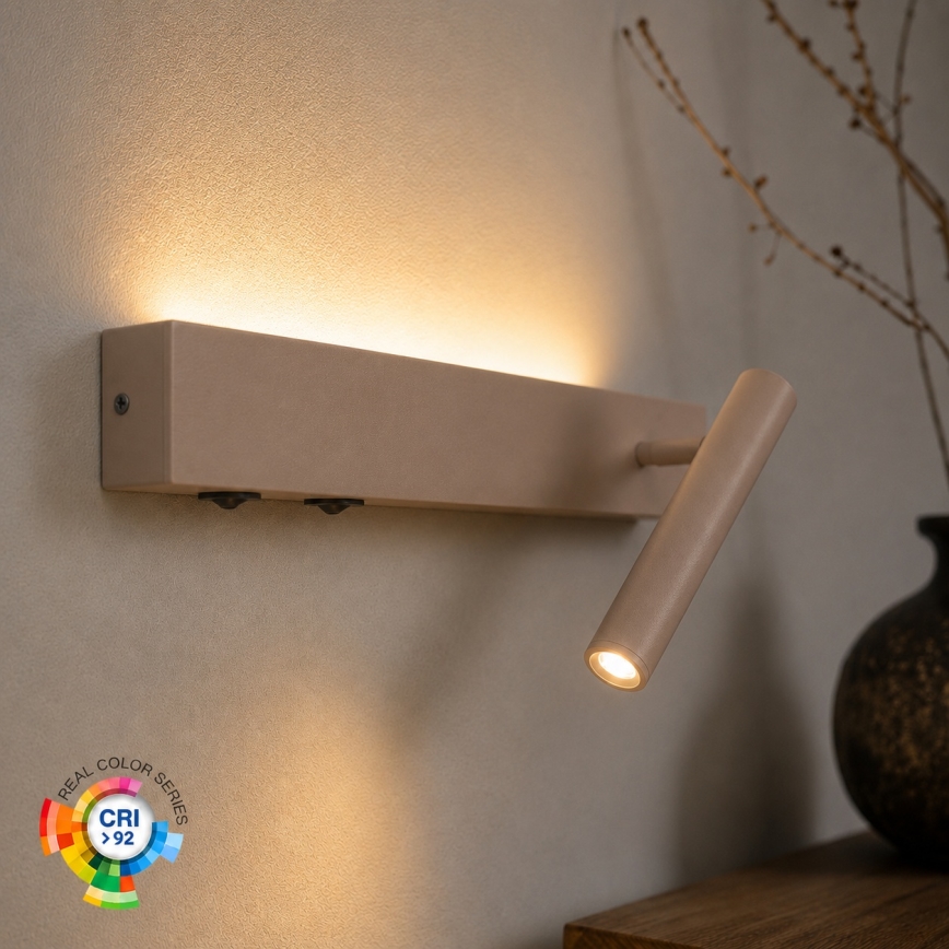 Brilagi - Zidna LED spot svjetiljka ARLIX LED/3W/230V + LED/7W bež CRI 90