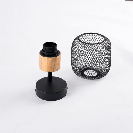 Brilagi - Zidna reflektorska svjetiljka BASKLITE 1xE27/15W/230V kaučukovo drvo/crna