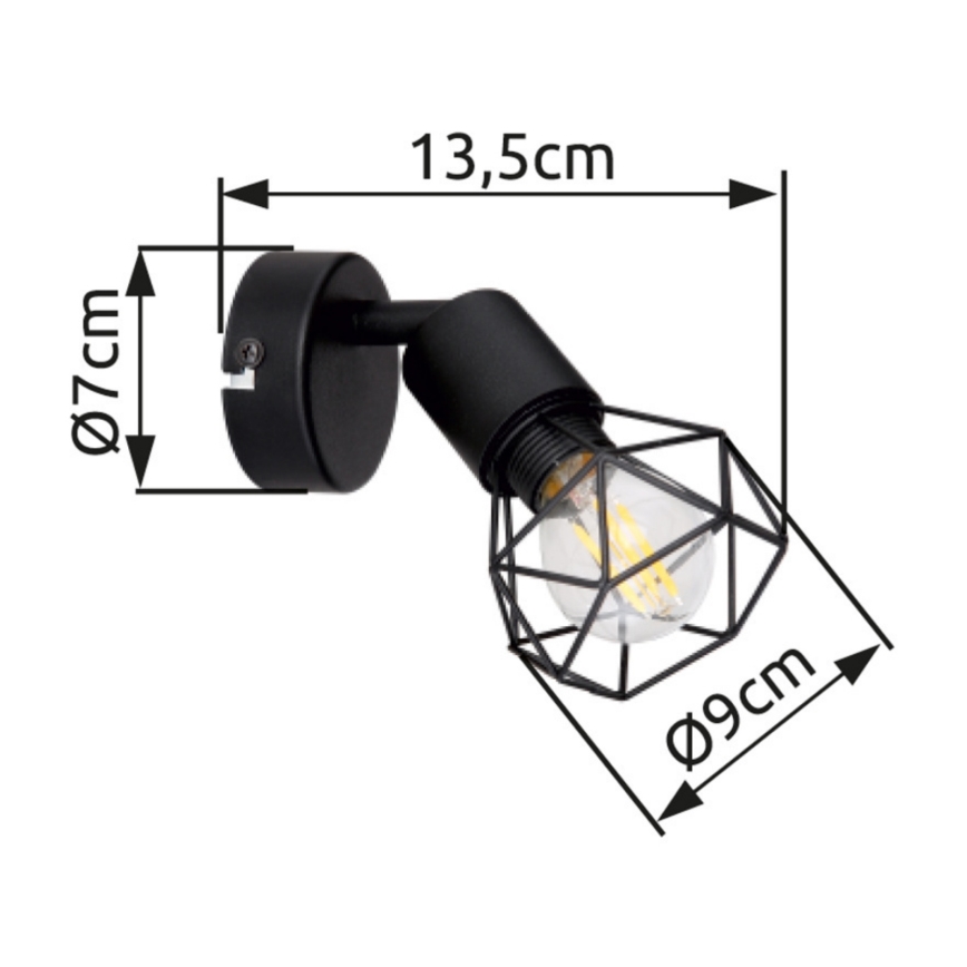 Brilagi - Zidna reflektorska svjetiljka CAGE 1xE14/40W/230V