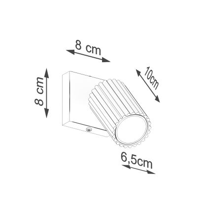 Brilagi - Zidna reflektorska svjetiljka CRESTO 1xGU10/10W/230V bijela