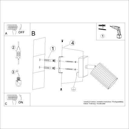 Brilagi - Zidna reflektorska svjetiljka CRESTO 1xGU10/10W/230V bijela