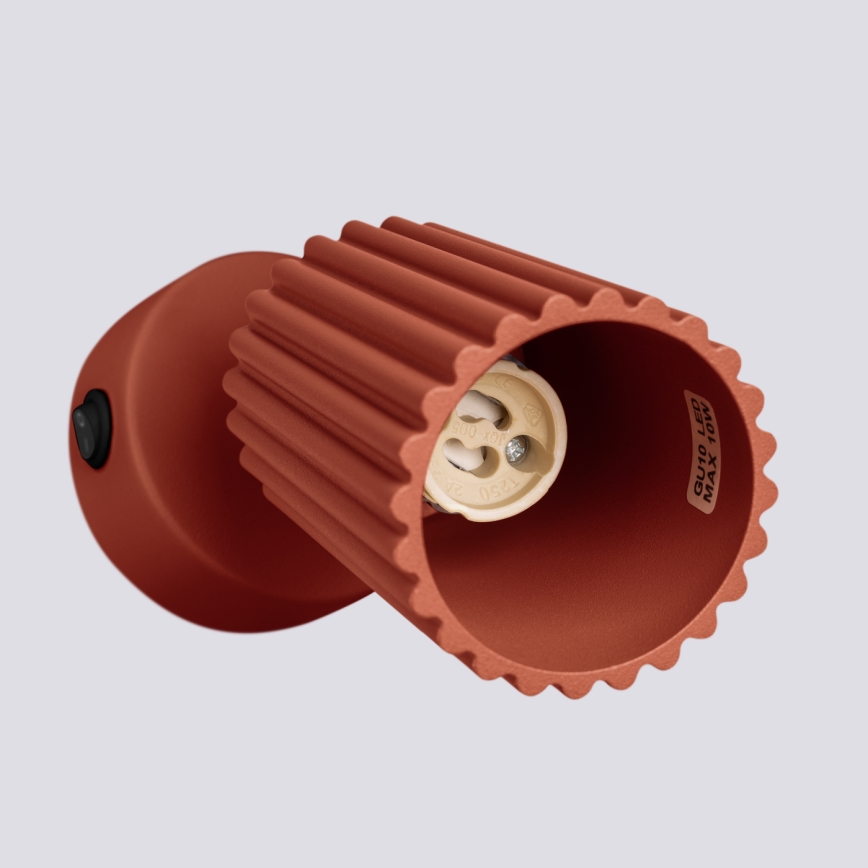 Brilagi - Zidna reflektorska svjetiljka CRESTO 1xGU10/10W/230V crvena