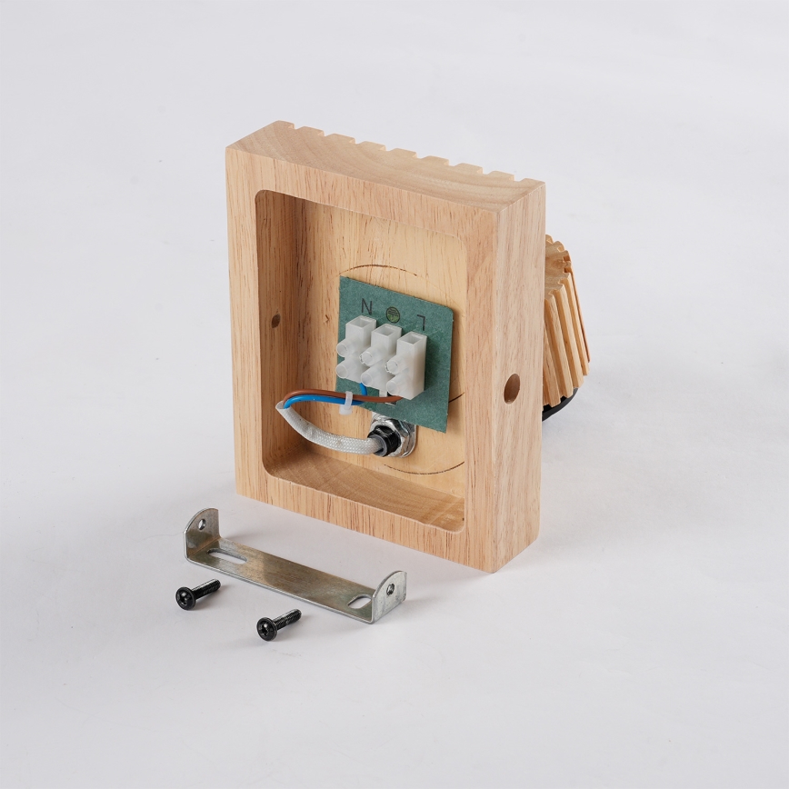 Brilagi - Zidna reflektorska svjetiljka HYGGE 1xE14/15W/230V drvo/zadimljeno