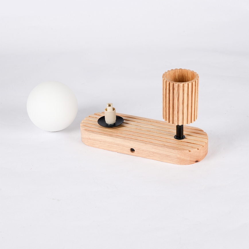 Brilagi - Zidna točkasta svjetiljka MODERN WOOD 1xG9/5W/230V + 1xGU10/8W kaučukovac