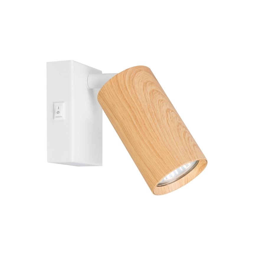 Brilagi - Zidna reflektorska svjetiljka SELE 1xGU10/30W/230V bijela/dekor hrasta