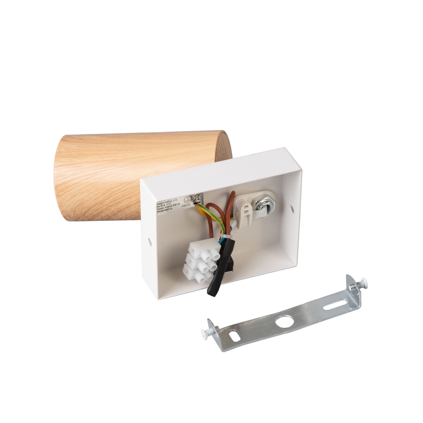 Brilagi - Zidna reflektorska svjetiljka SELE 1xGU10/30W/230V bijela/dekor hrasta