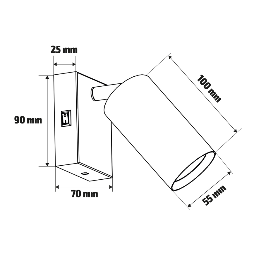 Brilagi - Zidna reflektorska svjetiljka SELE 1xGU10/30W/230V bijela