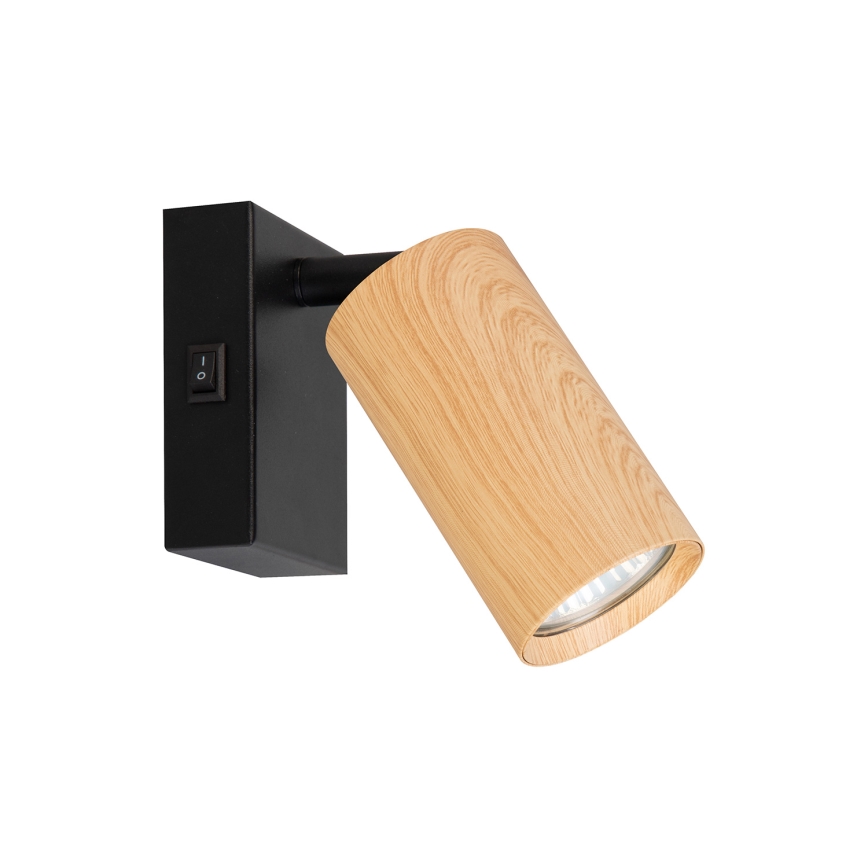 Brilagi - Zidna reflektorska svjetiljka SELE 1xGU10/30W/230V crna/dekor hrasta