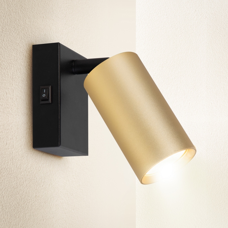 Brilagi - Zidna reflektorska svjetiljka SELE 1xGU10/30W/230V crna/zlatna