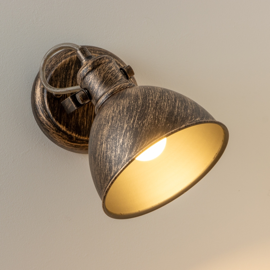 Brilagi - Zidna reflektorska svjetiljka TECHNO 1xE27/60W/230V brončana/patina