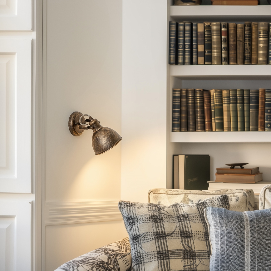 Brilagi - Zidna reflektorska svjetiljka TECHNO 1xE27/60W/230V brončana/patina