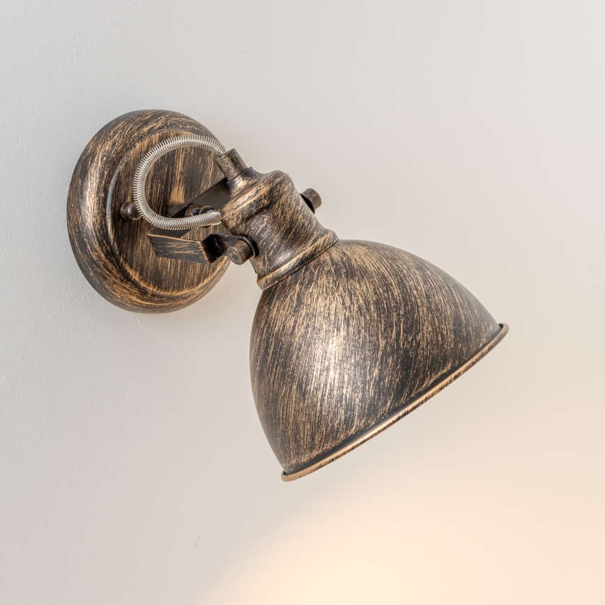 Brilagi - Zidna reflektorska svjetiljka TECHNO 1xE27/60W/230V brončana/patina