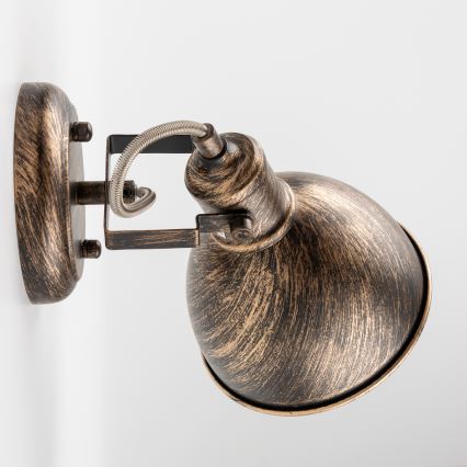 Brilagi - Zidna reflektorska svjetiljka TECHNO 1xE27/60W/230V brončana/patina