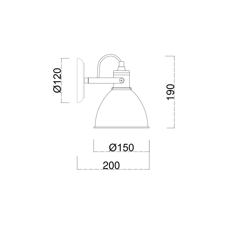 Brilagi - Zidna reflektorska svjetiljka TECHNO 1xE27/60W/230V brončana/patina