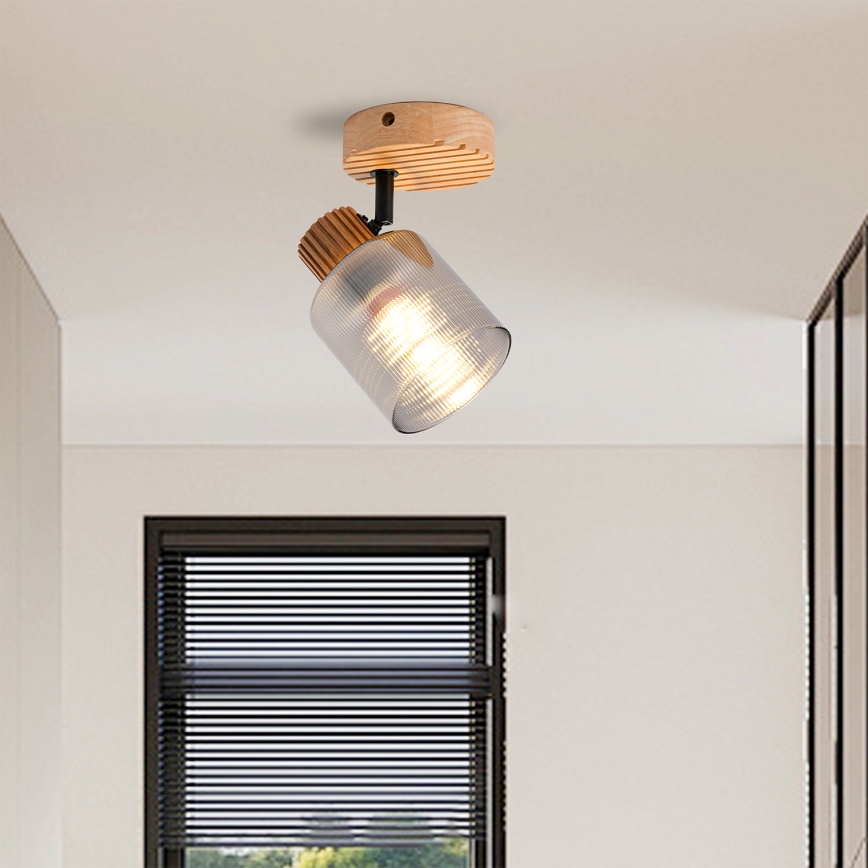 Brilagi - Zidna spot svjetiljka HYGGE 1xE14/15W/230V drvena/dimna