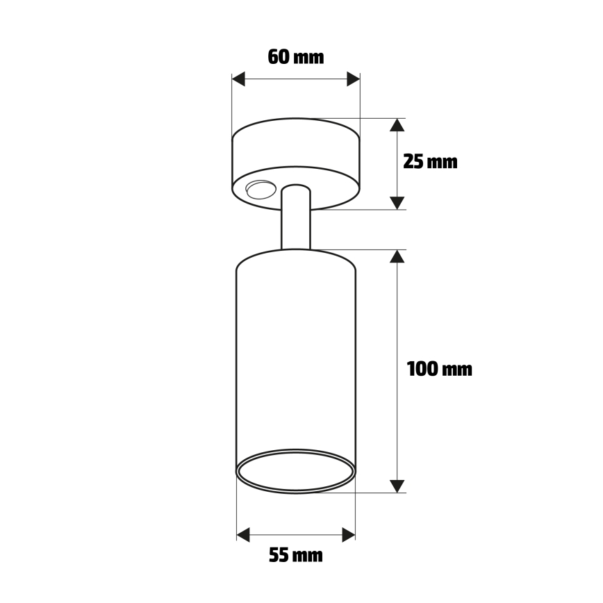 Brilagi - Zidna točkasta svjetiljka s prekidačem SELE 1xGU10/30W/230V crna
