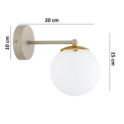 Brilagi - Zidna svjetiljka 1xE27/60W/230V bež/zlatna