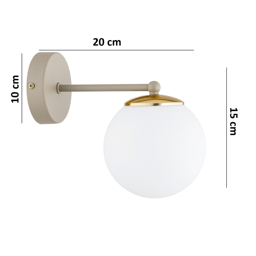 Brilagi - Zidna svjetiljka 1xE27/60W/230V bež/zlatna