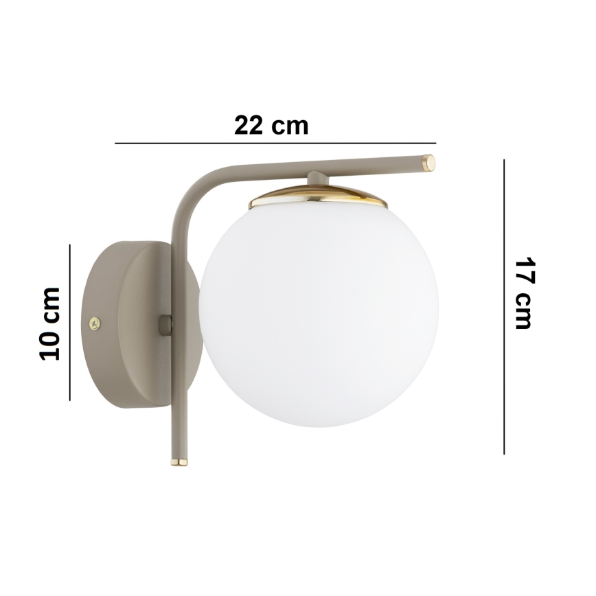 Brilagi - Zidna svjetiljka 1xE27/60W/230V bež/zlatna