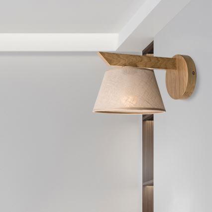 Brilagi - Zidna svjetiljka ANTHONY 1xE14/40W/230V hrast/bež