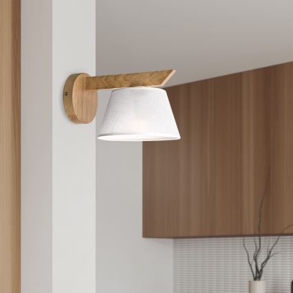 Brilagi - Zidna svjetiljka ANTHONY 1xE14/40W/230V hrast/bijela