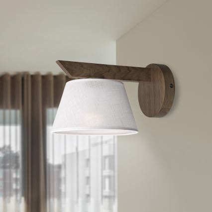 Brilagi - Zidna svjetiljka ANTHONY 1xE14/40W/230V hrast/bijela