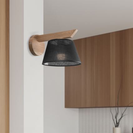 Brilagi - Zidna svjetiljka ANTHONY 1xE14/40W/230V hrast/crna