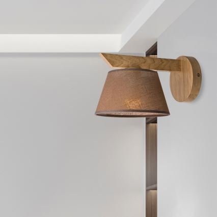 Brilagi - Zidna svjetiljka ANTHONY 1xE14/40W/230V hrast/smeđa