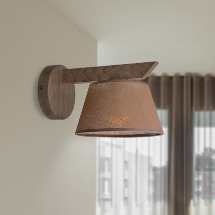 Brilagi - Zidna svjetiljka ANTHONY 1xE14/40W/230V hrast/smeđa