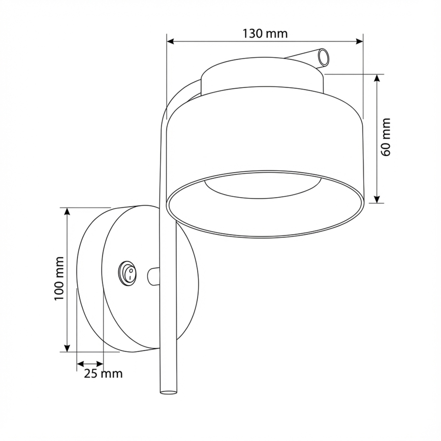 Brilagi - Zidna svjetiljka AURA LUX 1xGX53/30W/230V crna/zlatna