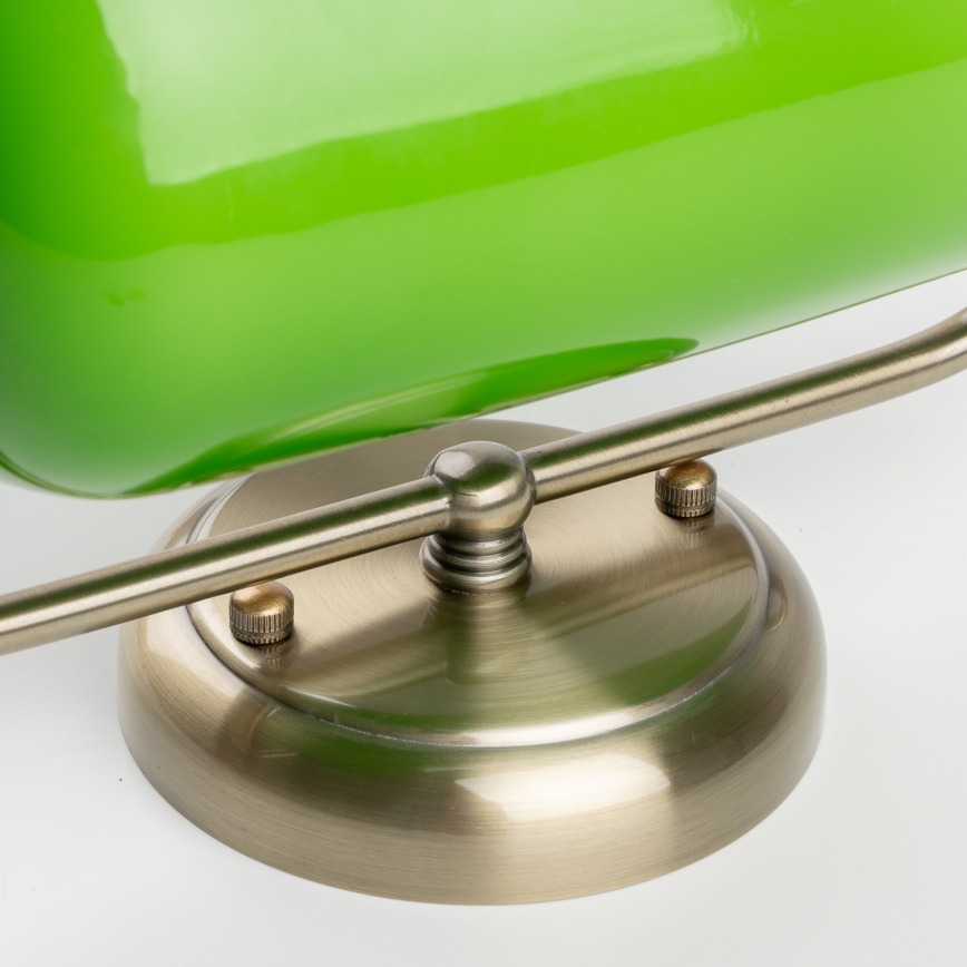 Brilagi - Zidna svjetiljka BANK OFFICE 1xE27/60W/230V mesing/zelena