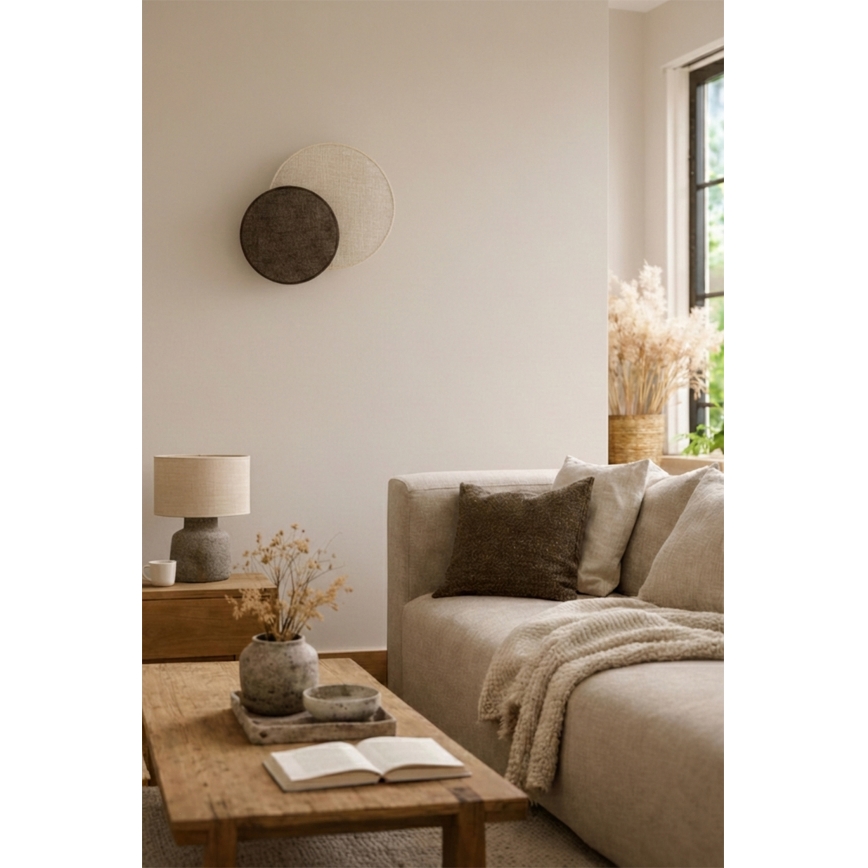 Brilagi - Zidna svjetiljka CIRCLES 1xE27/60W/230V Ø 35 cm krem/smeđa