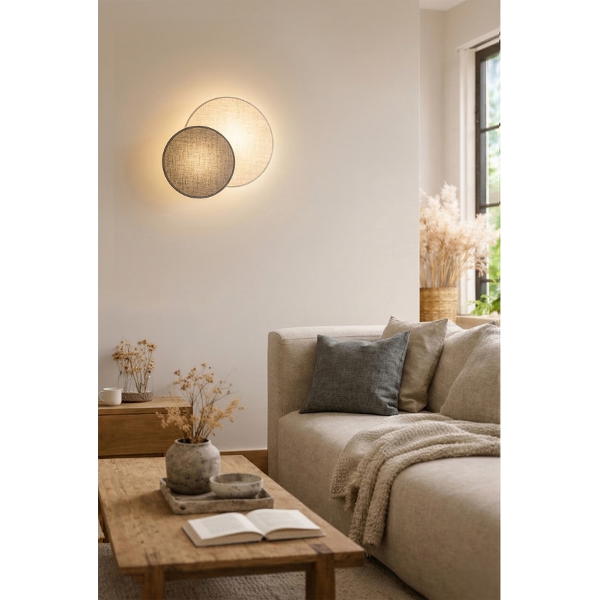 Brilagi - Zidna svjetiljka CIRCLES 1xE27/60W/230V Ø 35 cm kremasta/siva